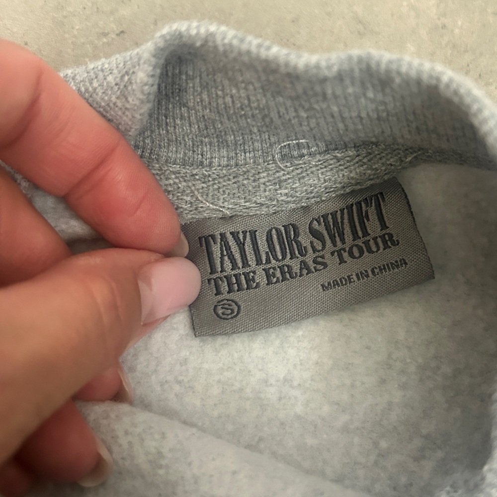 NWOT Taylor swift eras tour gray crewneck merch sweatshirt small - Picture 3 of 5
